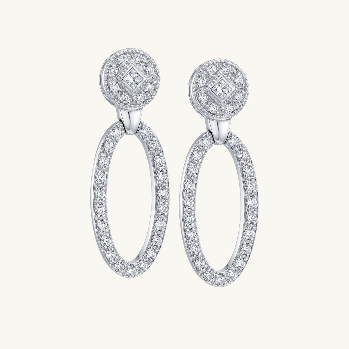 White Flame Earrings