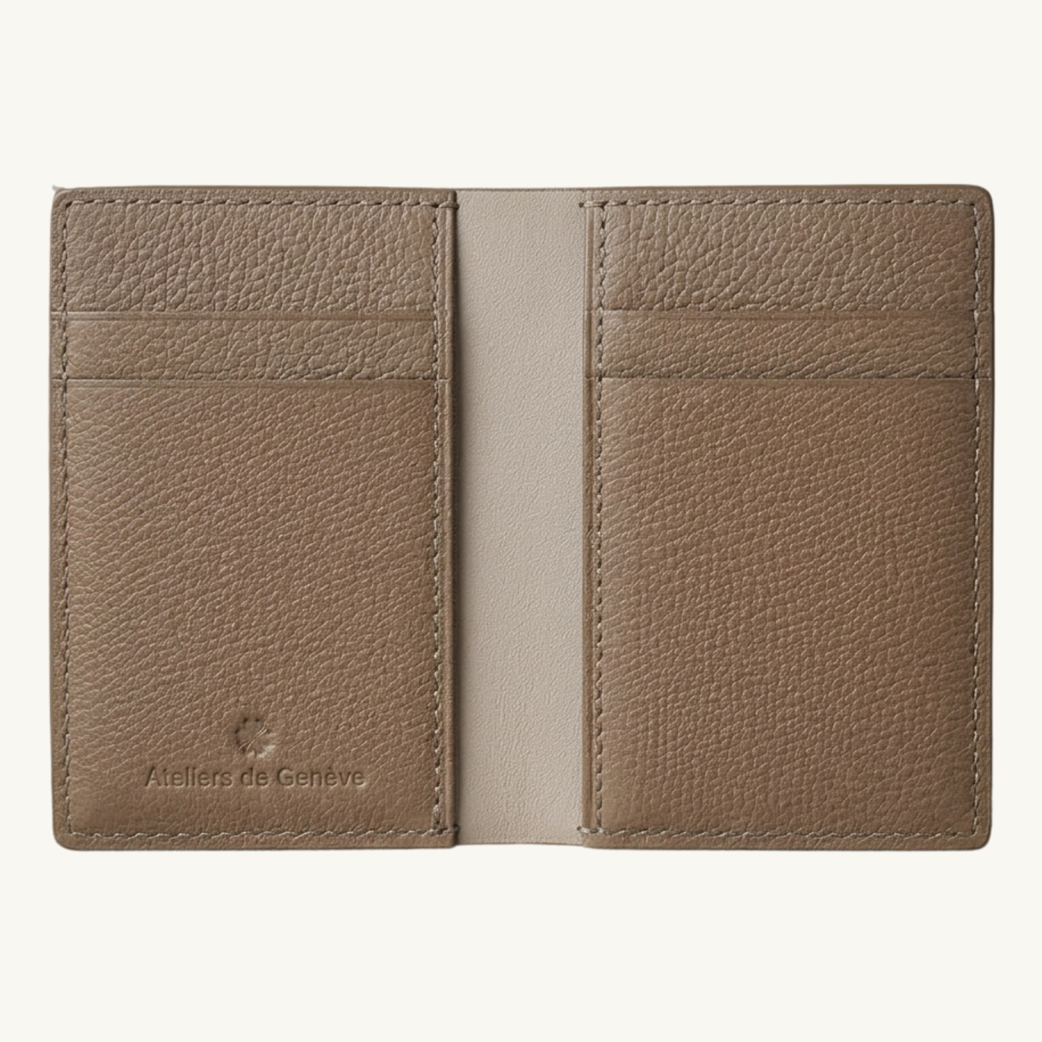 Porte-cartes taupe