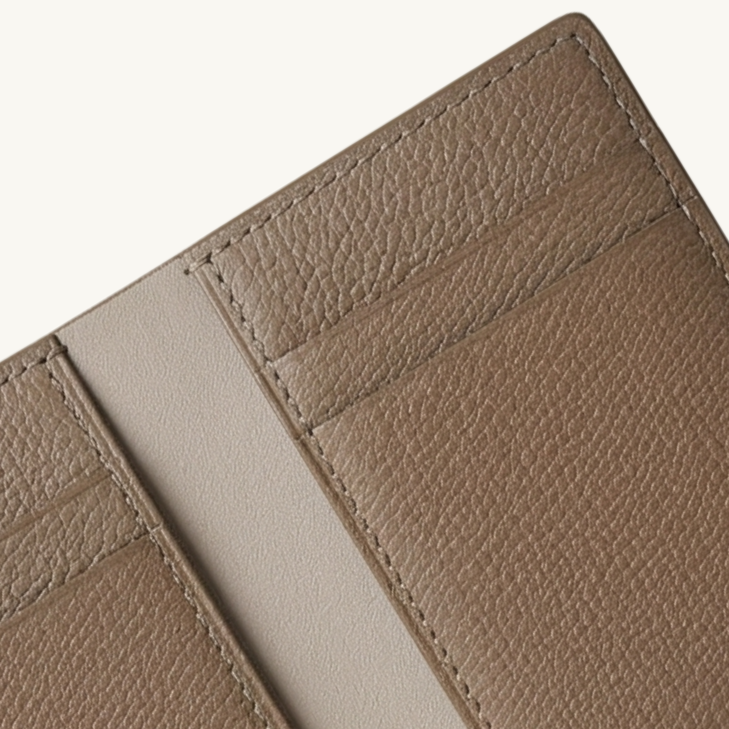 Porte-cartes taupe