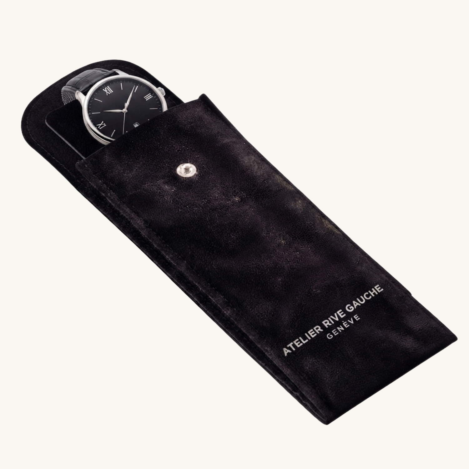 Pochette velours pour montre