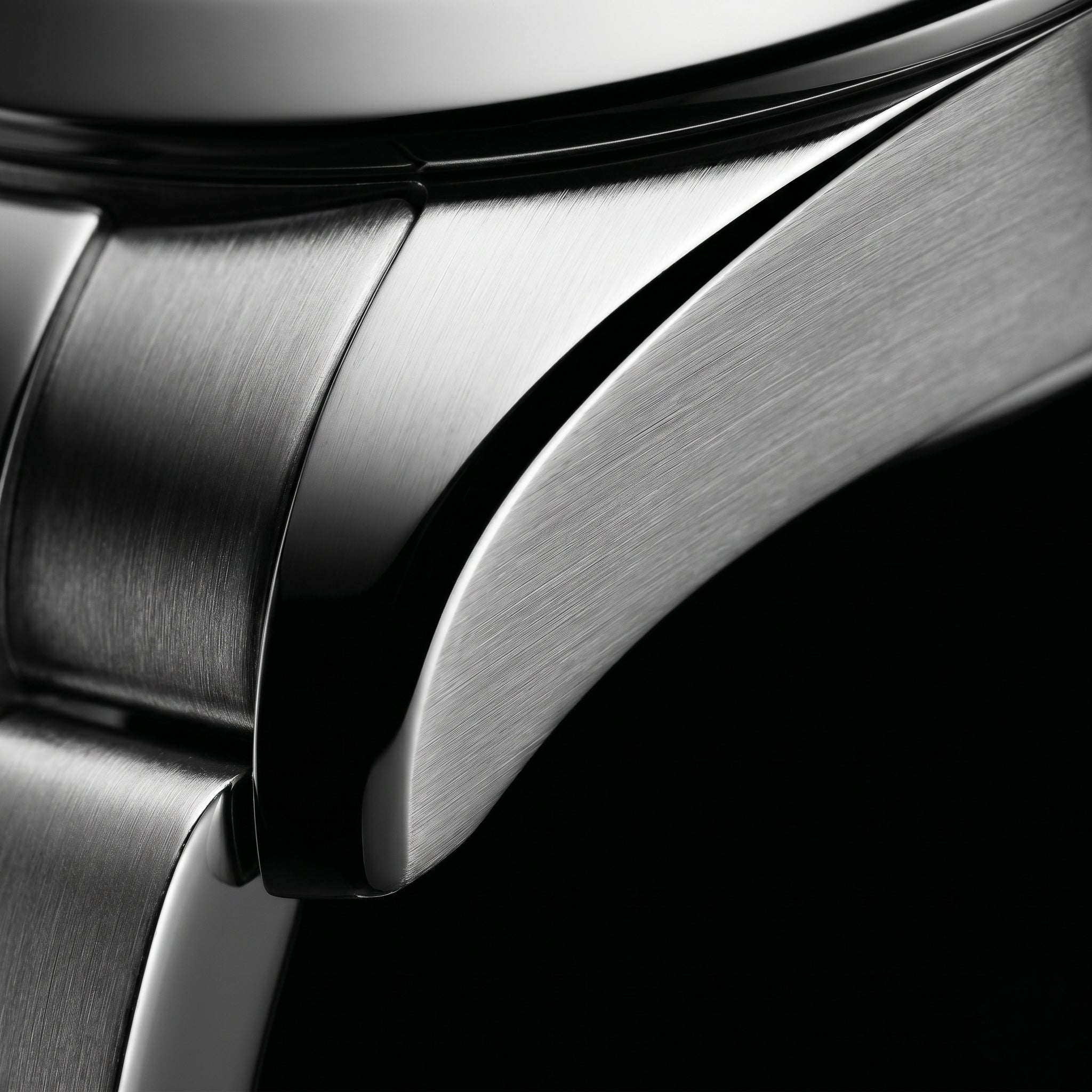 photo macro de carrure de montre polie